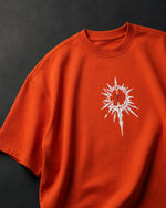 Eternal Wings Orange Oversized Graphic T-Shirt
