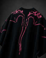 Black Oversized Graphic T-Shirt for Men – Dragon's Gaze