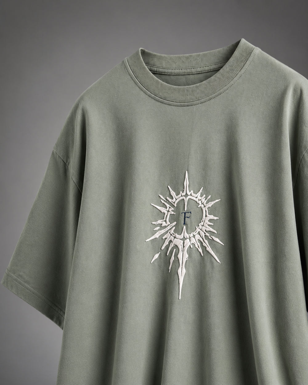 Sage Green Oversized Graphic T Shirt – Eternal Wings