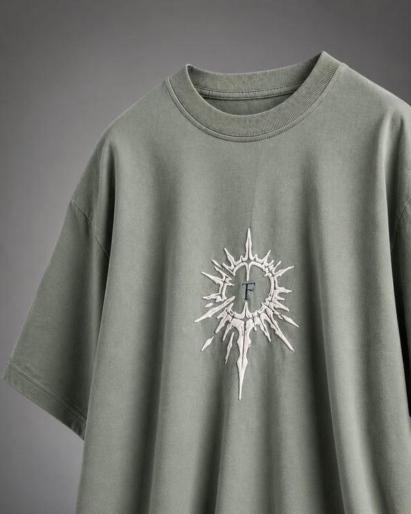 Sage Green Oversized Graphic T Shirt – Eternal Wings