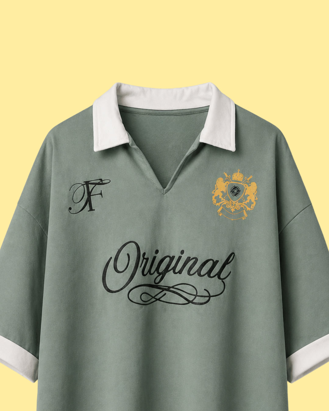 Sage Green Oversized Polo T Shirt for Men – Elite Manor