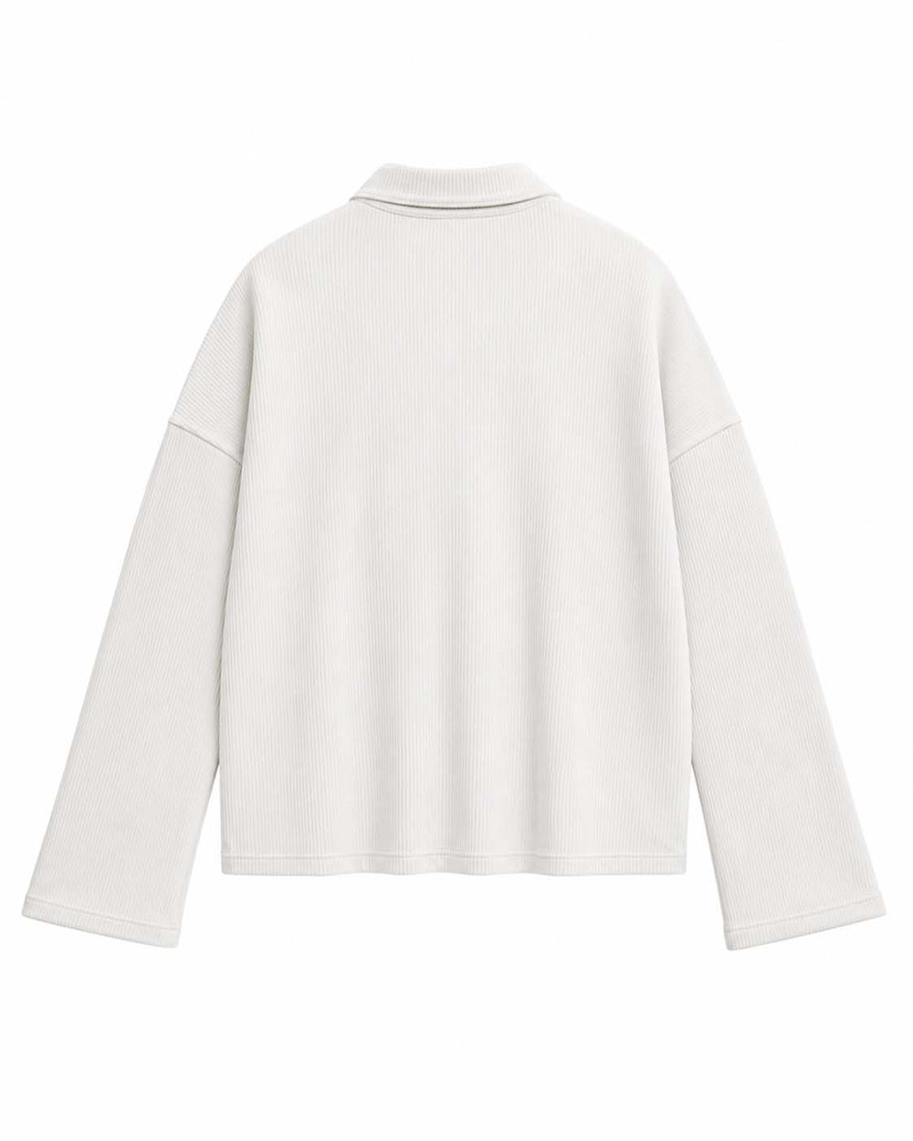 White Waffle Quarter Zip T Shirt for Men – Ivory Waffle