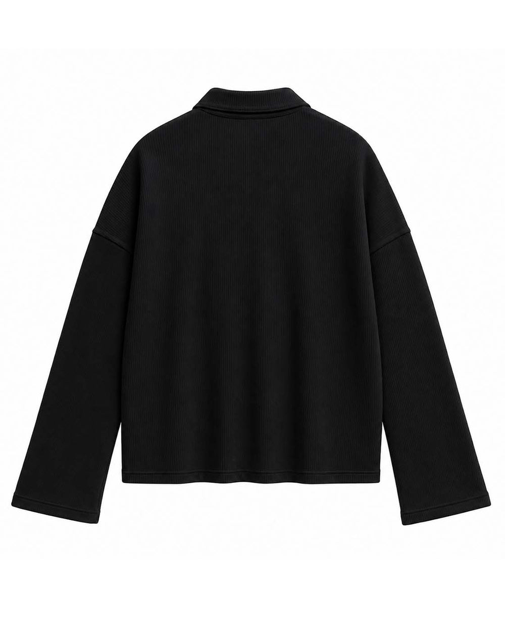Black Waffle Quarter Zip T Shirt for Men – Midnight Waffle