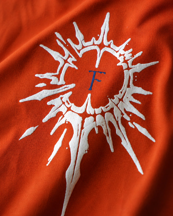 Eternal Wings Orange Oversized Graphic T-Shirt