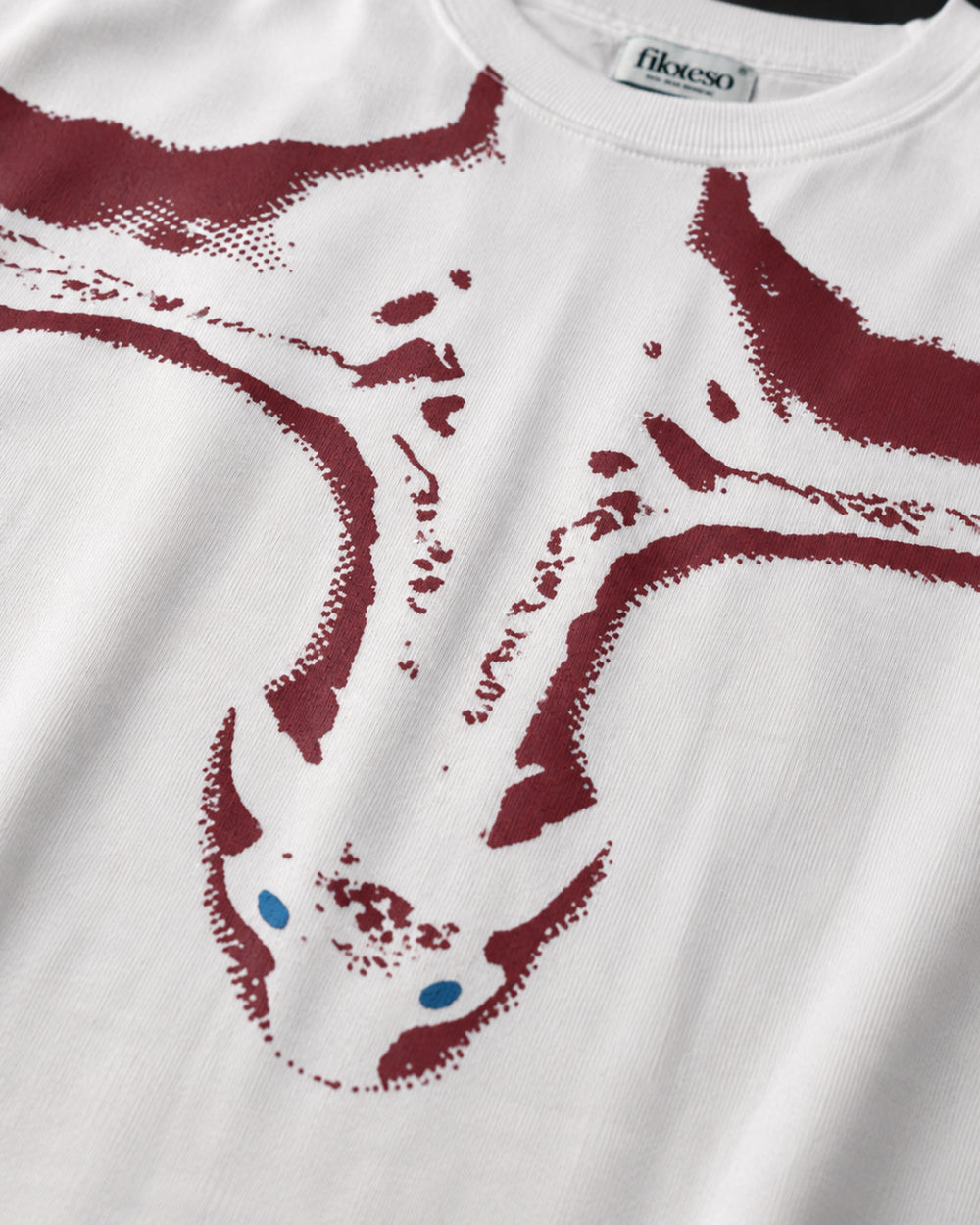 White Oversized Graphic T-Shirt for Men – Dragon's Gaze