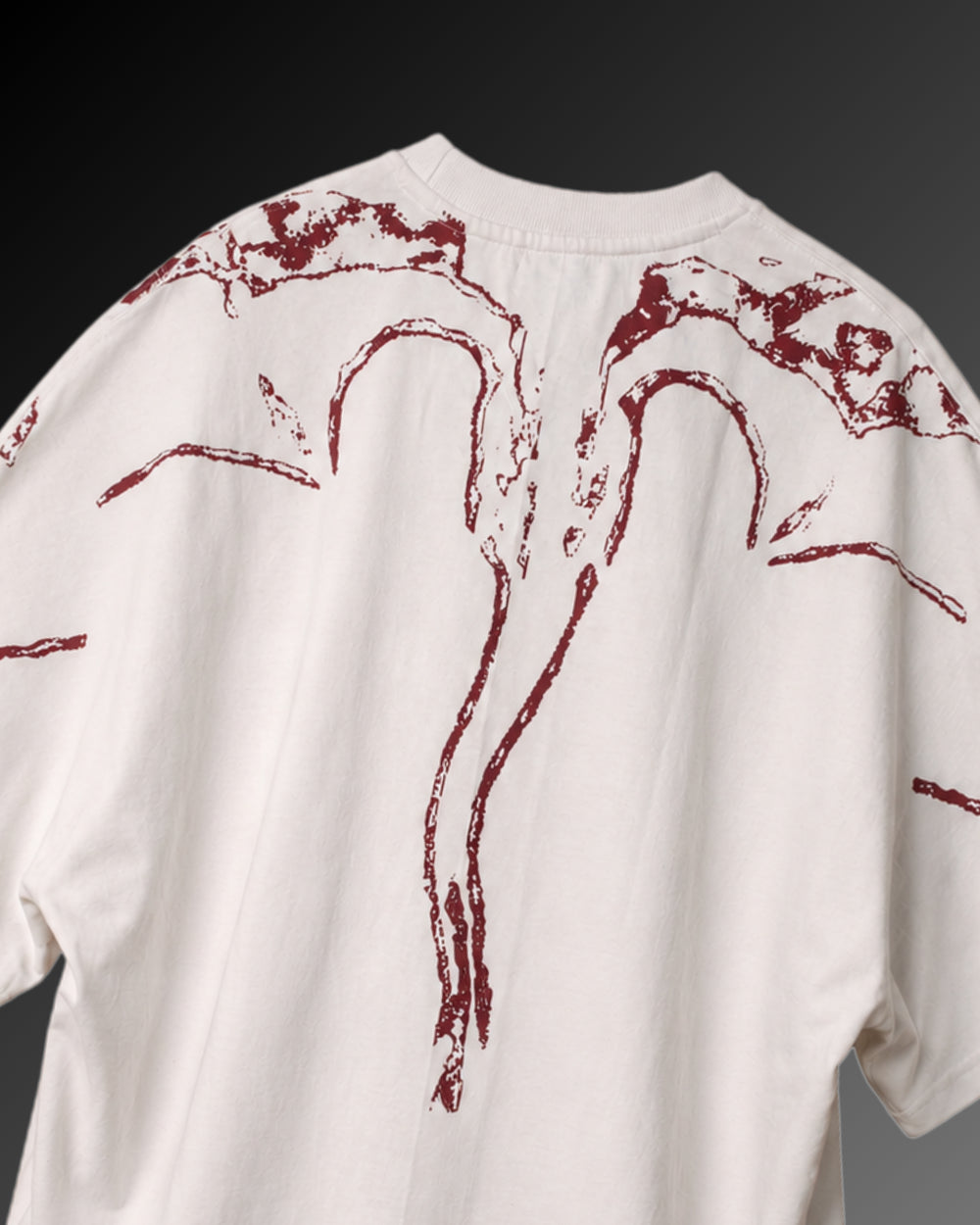 White Oversized Graphic T-Shirt for Men – Dragon's Gaze