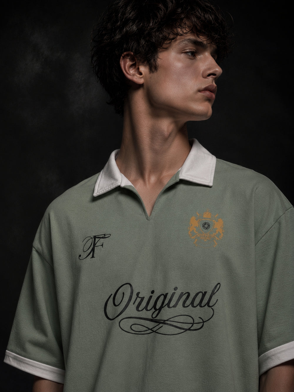 Sage Green Oversized Polo T Shirt for Men – Elite Manor