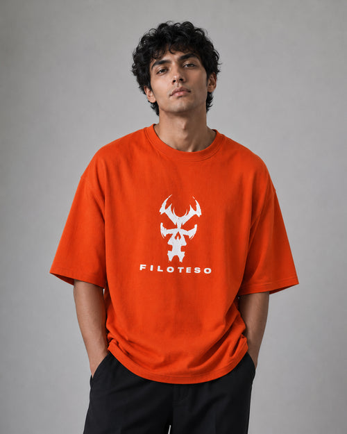 Orange Graphic Tee for Men – Blaze Phantom