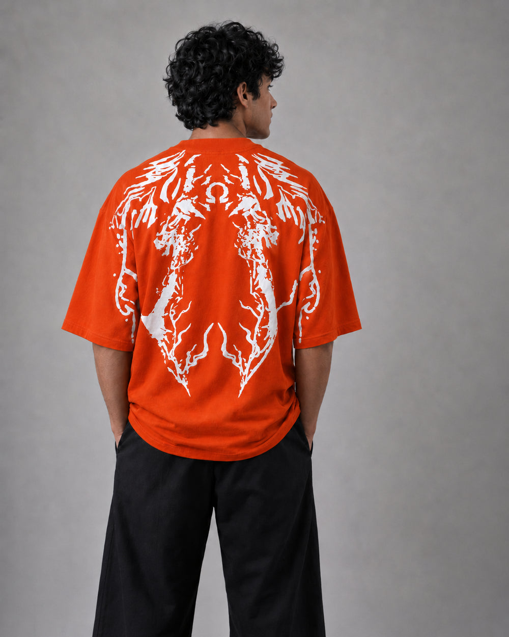Orange Graphic Tee for Men – Blaze Phantom