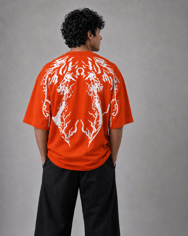 Orange Graphic Tee for Men – Blaze Phantom