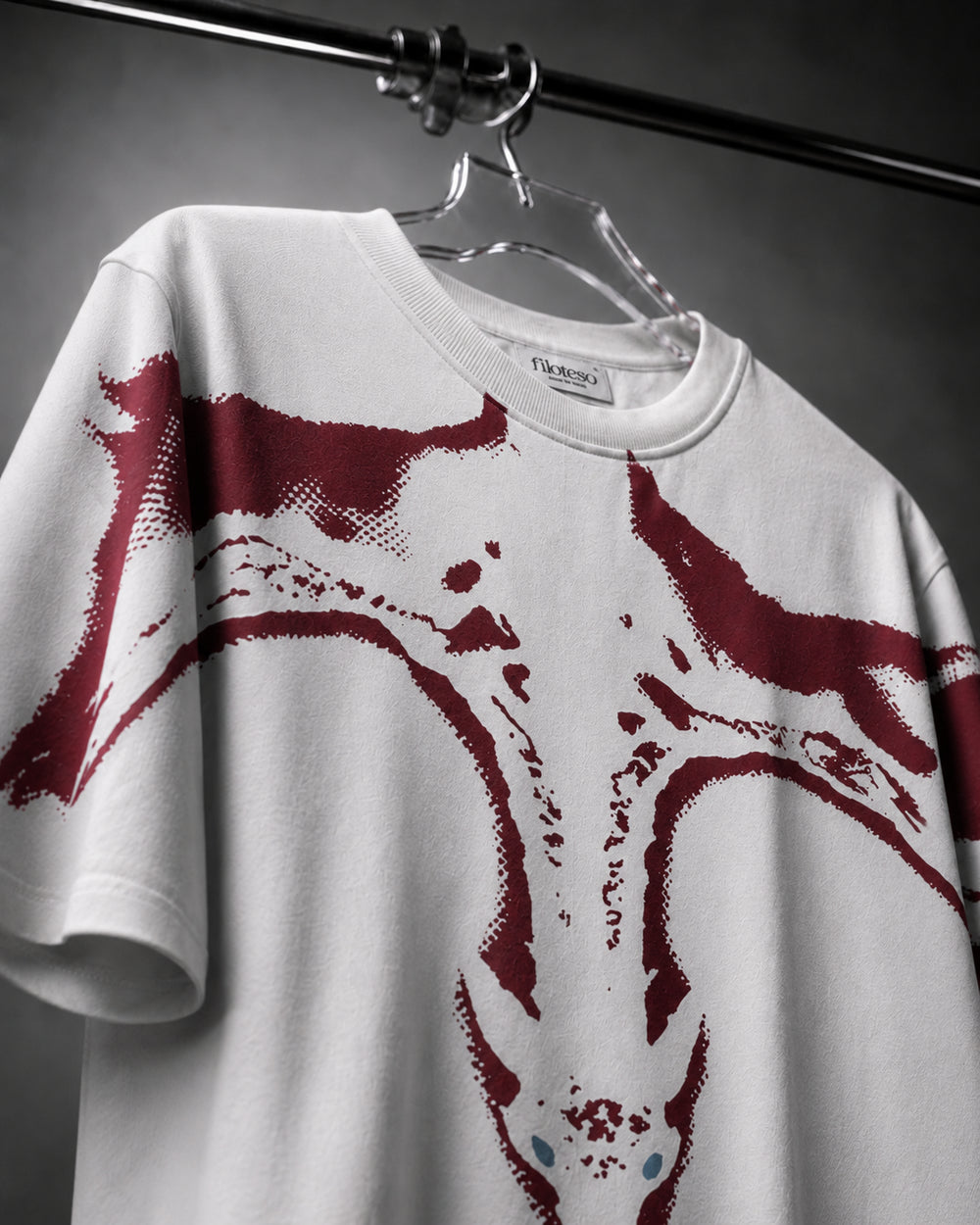 White Oversized Graphic T-Shirt for Men – Dragon's Gaze